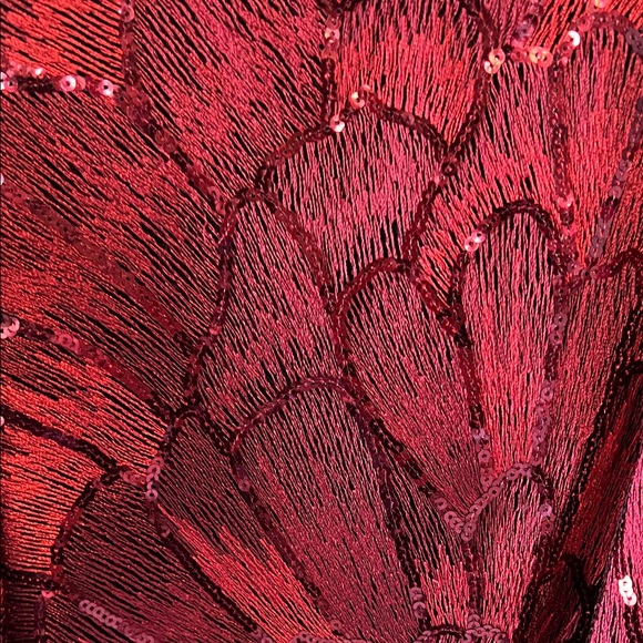 White House Black Market Red Sequin Camisole - Picture 5 of 7